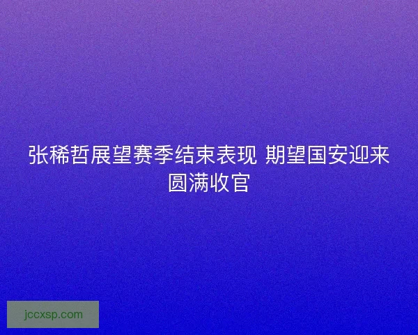 张稀哲展望赛季结束表现 期望国安迎来圆满收官