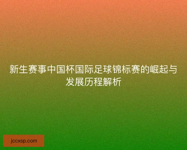 新生赛事中国杯国际足球锦标赛的崛起与发展历程解析